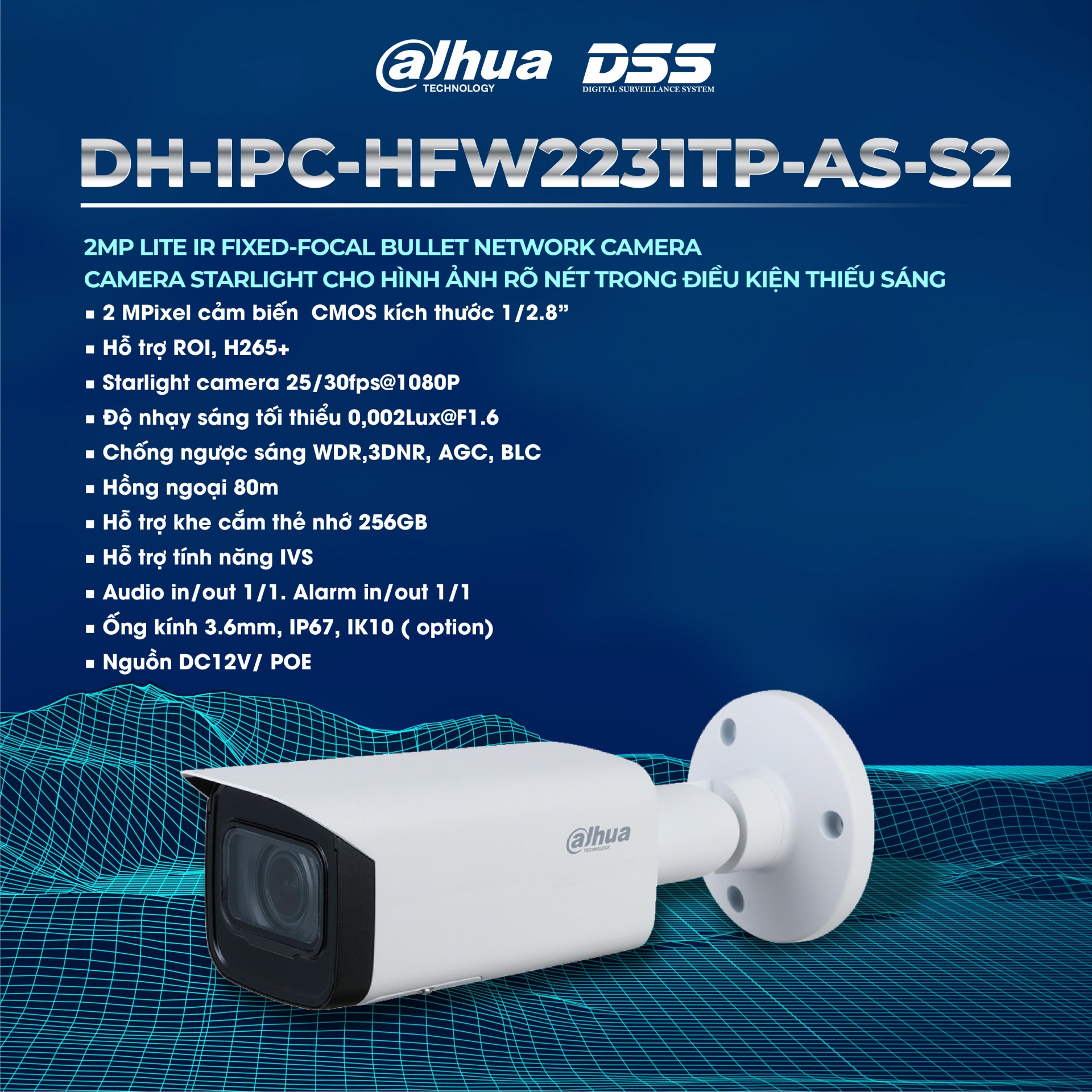 Camera DH-IPC-HFW2231TP-AS-S2