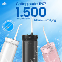 Máy tăm nước cầm tay OLLIE | Trắng- Đen - Hồng | - Chính hãng - Bảo hành 12 tháng