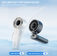 Quạt mini cầm tay gấp gọn - Engine Z | Trắng - Xám | Hàng chính hãng | Bảo hành 12 tháng