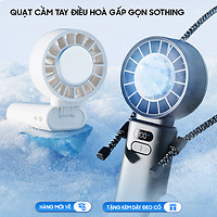 Quạt cầm tay điều hòa gấp gọn Ice Z | Trắng - Xám | Hàng chính hãng | Bảo hành 12 tháng
