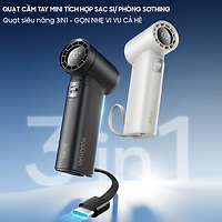 Quạt mini cầm tay đa năng tích hợp sạc dự phòng - Engine Power Hàng chính hãng | Bảo hành 12 tháng